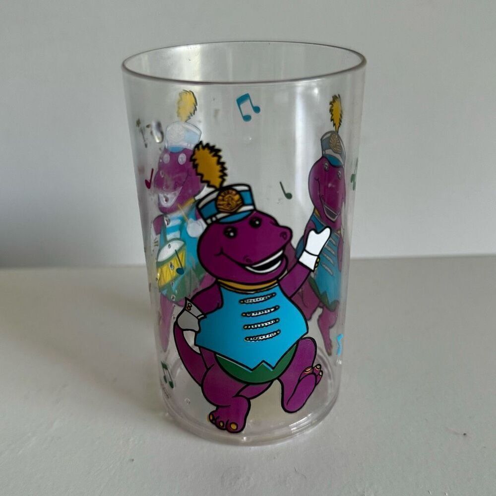 Vintage Barney Kids Plastic Cup 1992 The Lyons Group